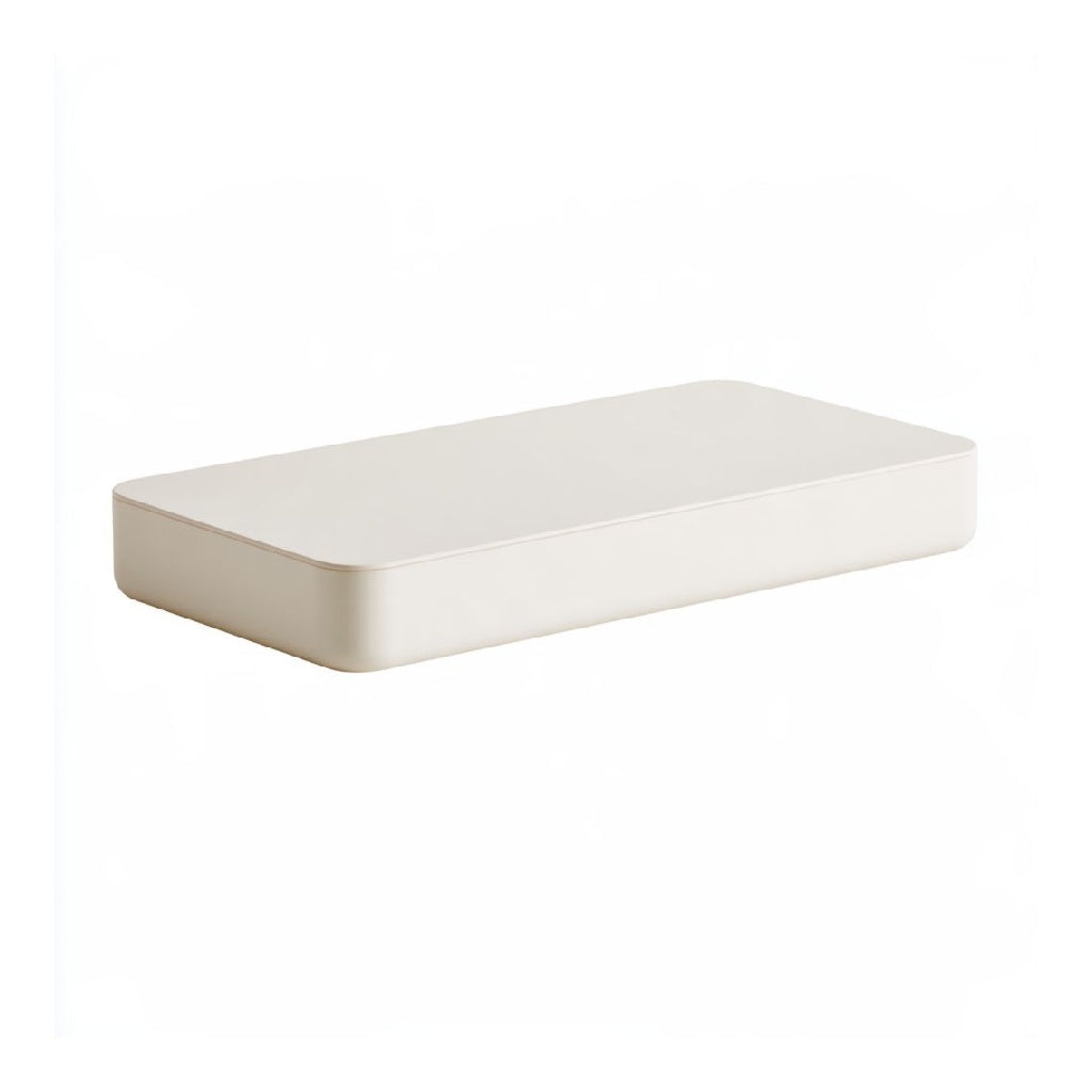 Etagere murale flottante en panneau MDF blanc a bords arrondis 80 x 20 x 4 cm